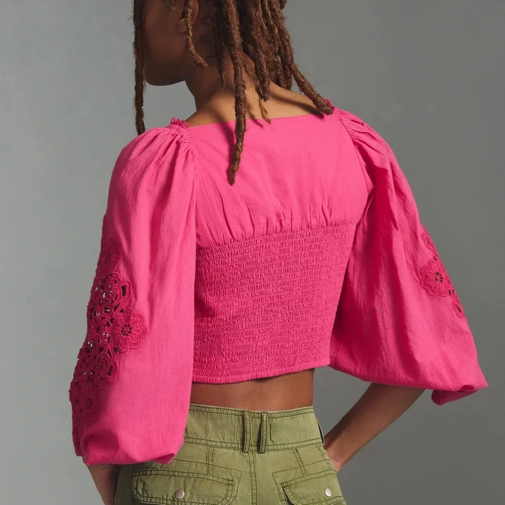 NWT Farm Rio Lace Blouse - Picture 2 of 5